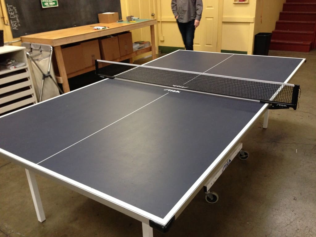 I love ping-pong, so I challenged the resident champ to a game...
