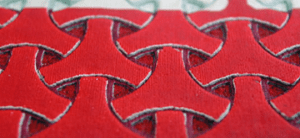 Close up of yarmulke pattern