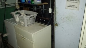 High Tech Testing Equipment on the Left (i.e washer and dryer) 