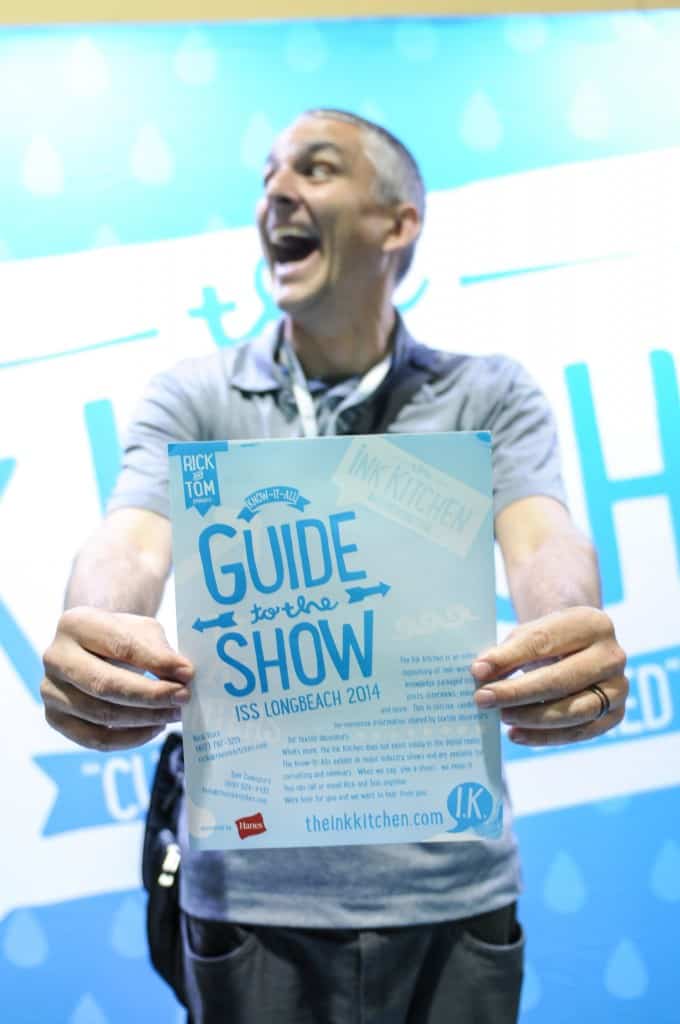 Some happy dude that stopped by our booth and grabbed our guide to the show. Check out our "Who We Work with and Why" section. If we don't already use their products we do NOT allow anyone to sponsor The Ink Kitchen 