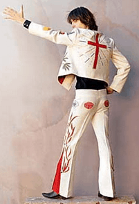 Probably the most famous Nudie suit on the late great Gram Parsons. 