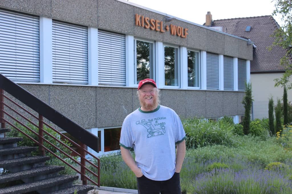 Yours truly outside the world headquarters of KIWO in Wiesloch, Germany